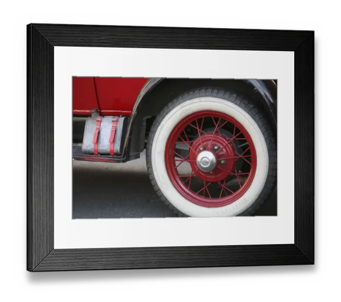 Framed Print : Classic car detail