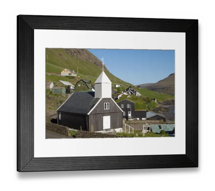 Framed Print : Wooden church, built 1865, Bour