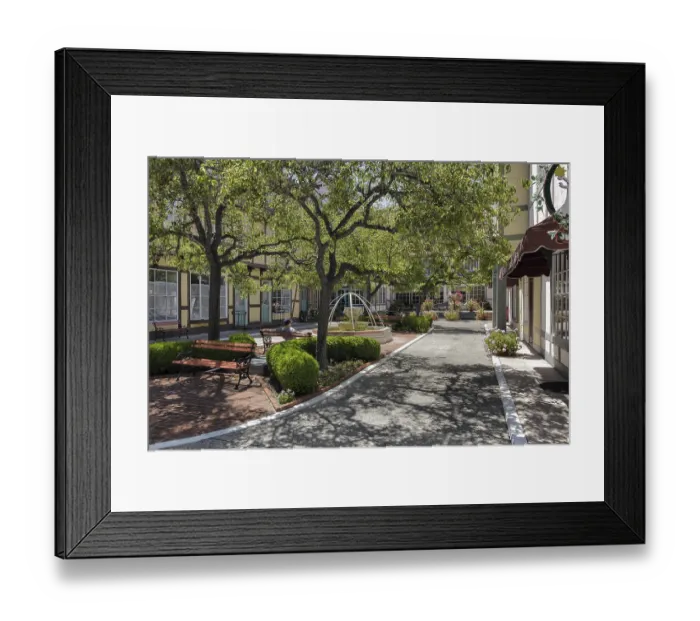 Framed Print : Courtyard in Solvang