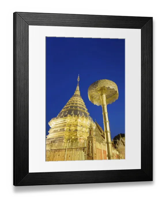 Framed Print : Wat Phra That Doi Suthep temple at dusk Framed Print : Wat Phra That Doi Suthep temple at dusk