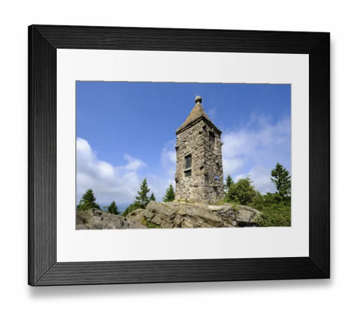 Framed Print : Waldschmidt Monument, GroBer Riedelstein am Kaitersberg near Arrach