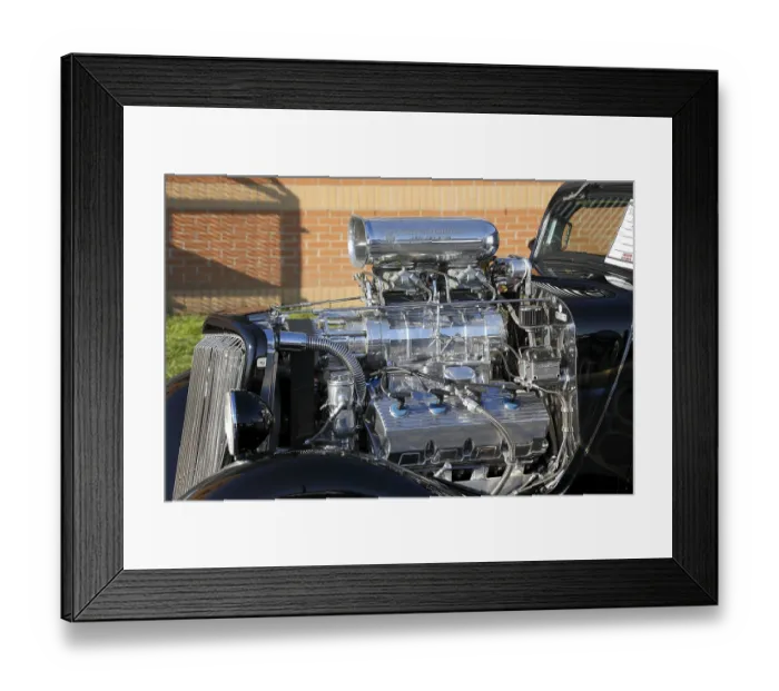 Framed Print : Car show, engine, Province of Quebec, Canada