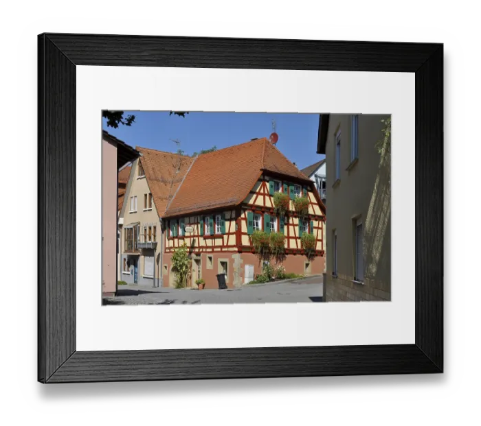 Framed Print : Bretten Old Town Half-Timbered Houses