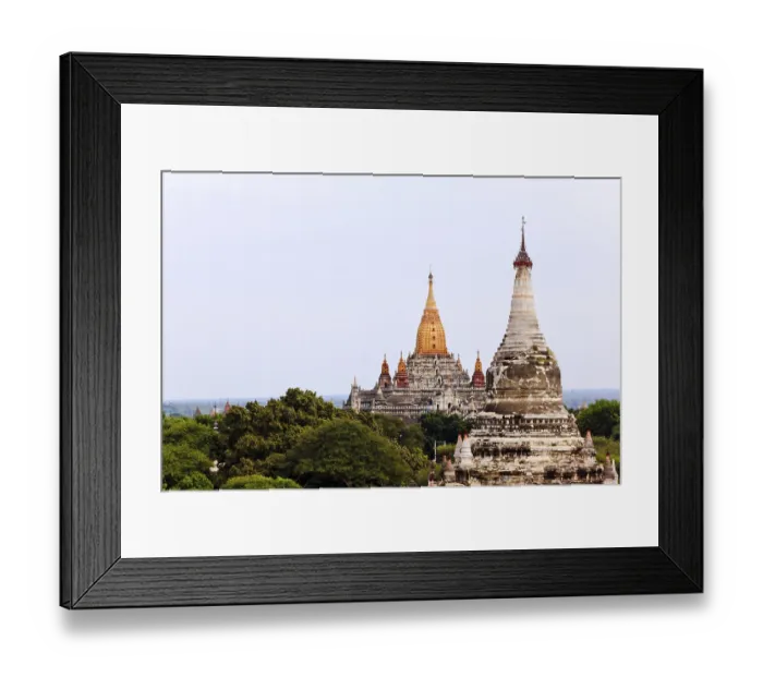 Framed Print : Buddhist temple in bagan, myanmar