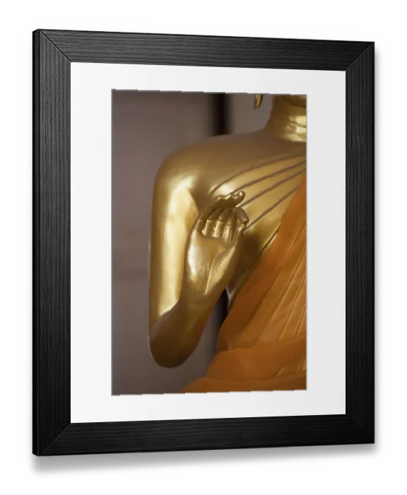 Framed Print : Detail of the hand, Buddha statue in the Big Buddha temple Framed Print : Detail of the hand, Buddha statue in the Big Buddha temple
