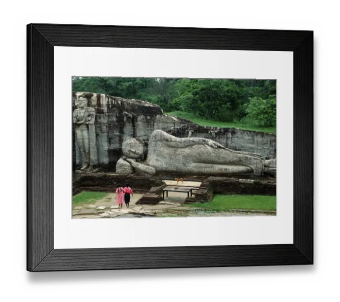 Framed Print : Reclining Buddha statue, Gal Vihara