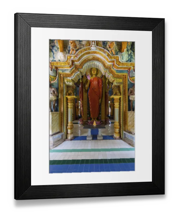 Framed Print : Statue in the old Buddhist temple complex of Sri Pushparama Maha Viharaya Framed Print : Statue in the old Buddhist temple complex of Sri Pushparama Maha Viharaya