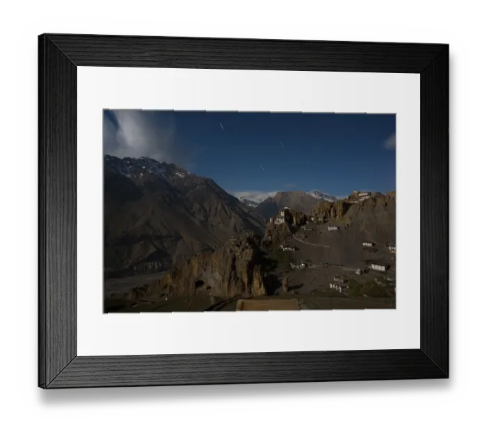 Framed Print : Long exposure of the majestic Dhankar Gompa Framed Print : Long exposure of the majestic Dhankar Gompa