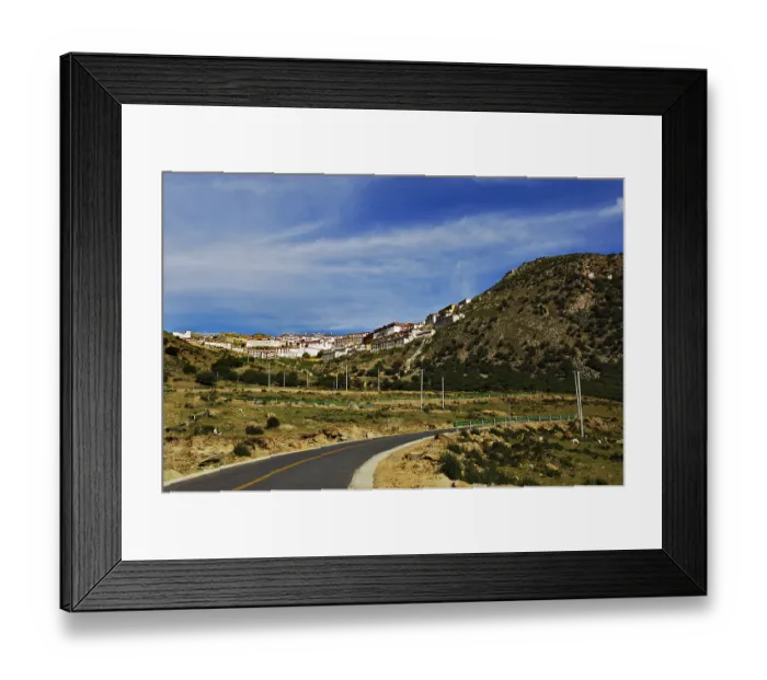 Framed Print : Road to the monastery of Ganden, Tibet Framed Print : Road to the monastery of Ganden, Tibet