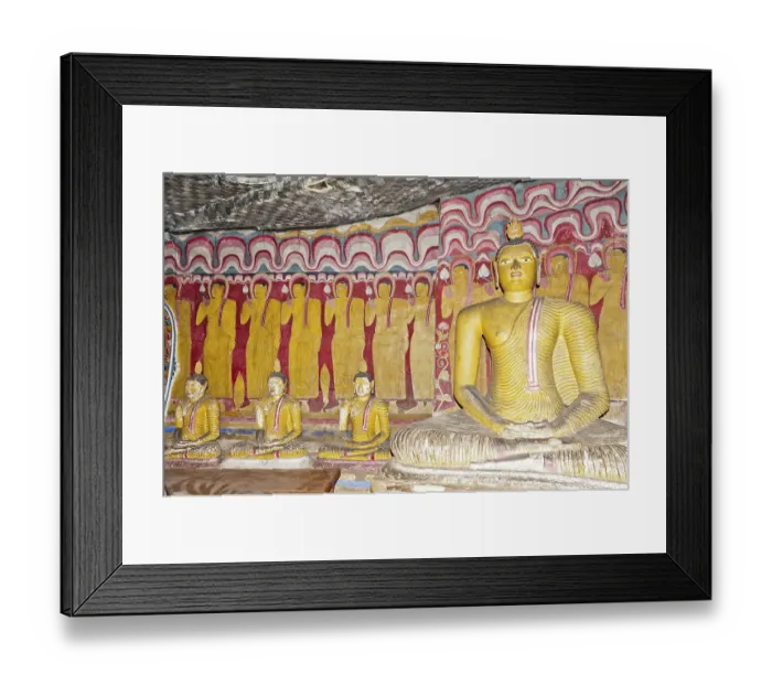 Framed Print : Colourful wall painting, fresco