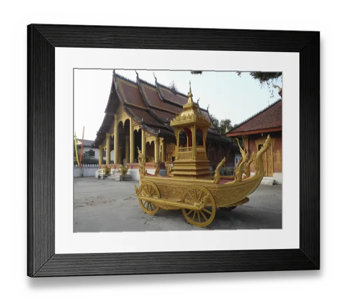 Framed Print : Temple and ritual carriage, in Luang Prabang Framed Print : Temple and ritual carriage, in Luang Prabang