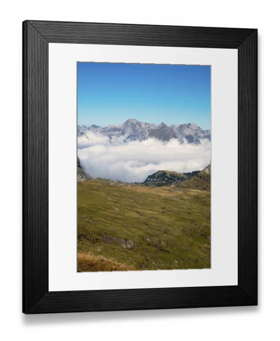 Framed Print : The Alpstein with the Santis in Switzerland The Alpstein with the Sntis in Switzerland