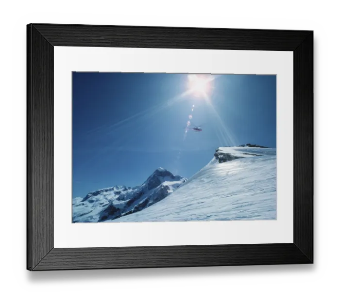 Framed Print : Helicopter in the Zermatt area, Switzerland