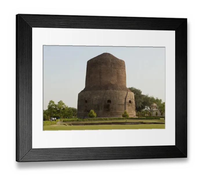 Framed Print : Dhamekh Stupa, Buddha taught here
