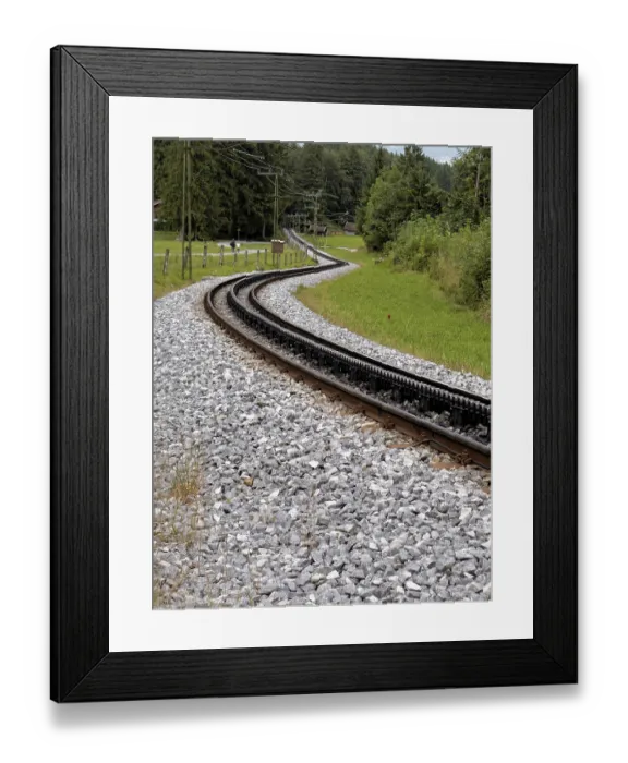 Framed Print : Cog railway between Grainau and Eibsee lake Framed Print : Cog railway between Grainau and Eibsee lake