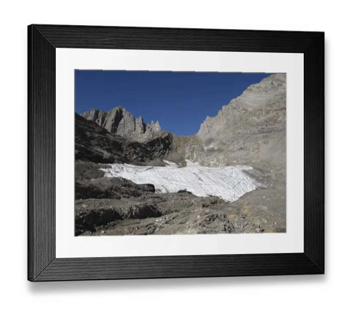 Framed Print : Little glacier, mountain-pass named Zeinenfurggel