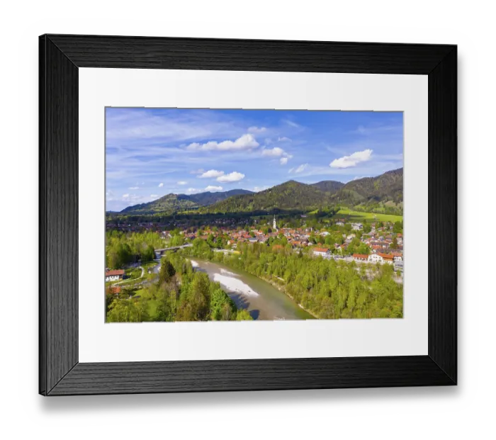 Framed Print : Lenggries an der Isar, Isarwinkel