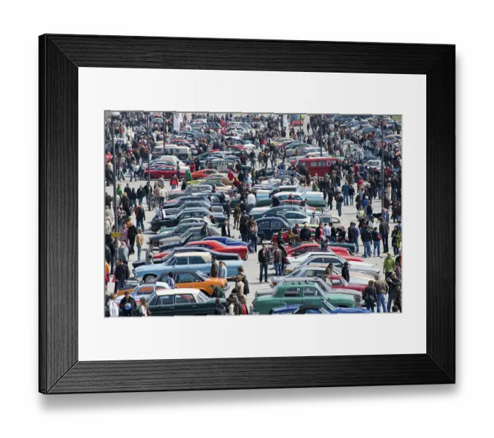 Framed Print : Classic car show, Theresienwiese area in Munich