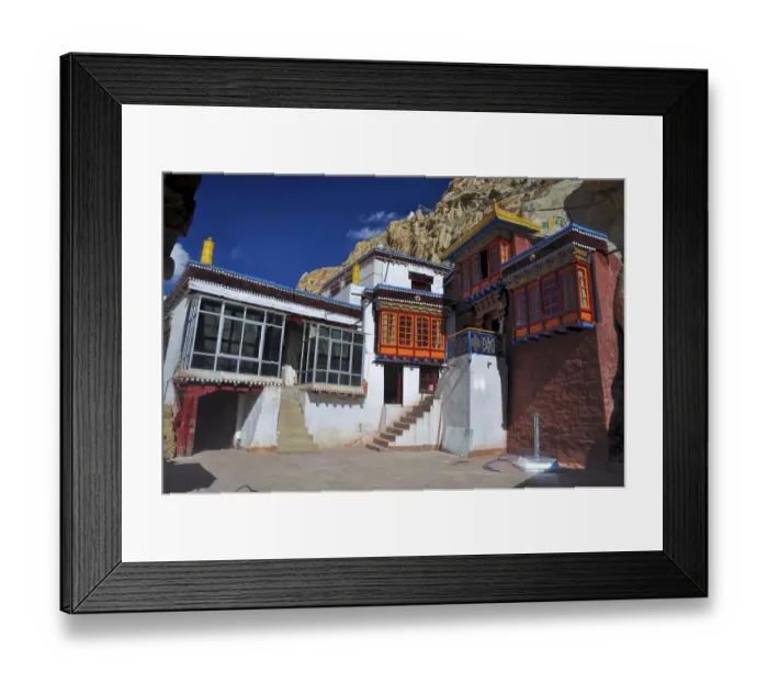 Framed Print : Picturesque view of Tak Thog Gompa monastery in India