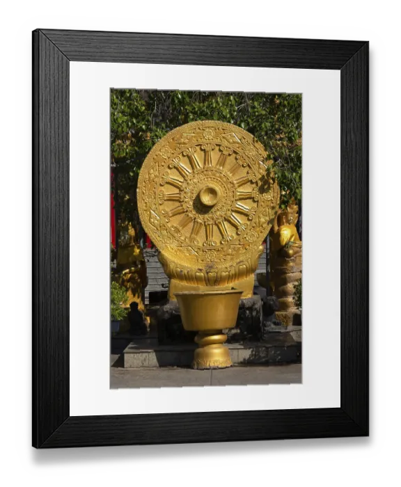 Framed Print : Wheel of Life, Wat Nong Waeng Temple