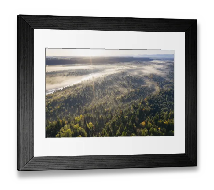 Framed Print : Isar in the Pupplinger Au at sunrise