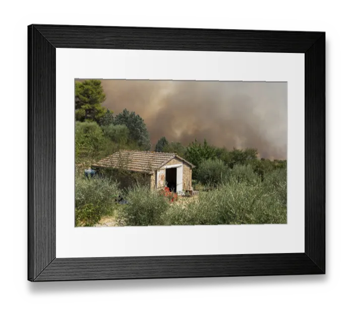 Framed Print : Clouds of smoke over Cinigiano Framed Print : Clouds of smoke over Cinigiano