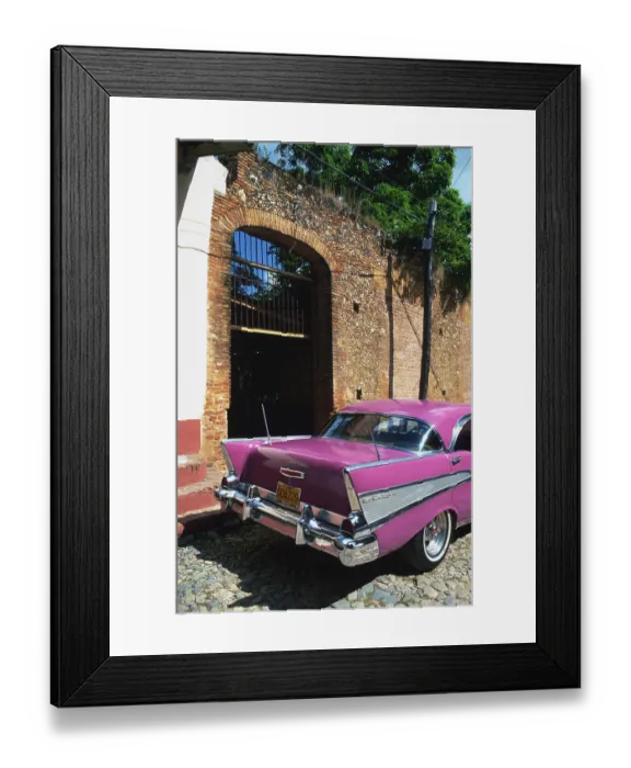 Framed Print : Classic car, Chevrolet, Trinidad, Cuba