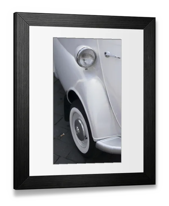 Framed Print : Detail of a BMW Isetta