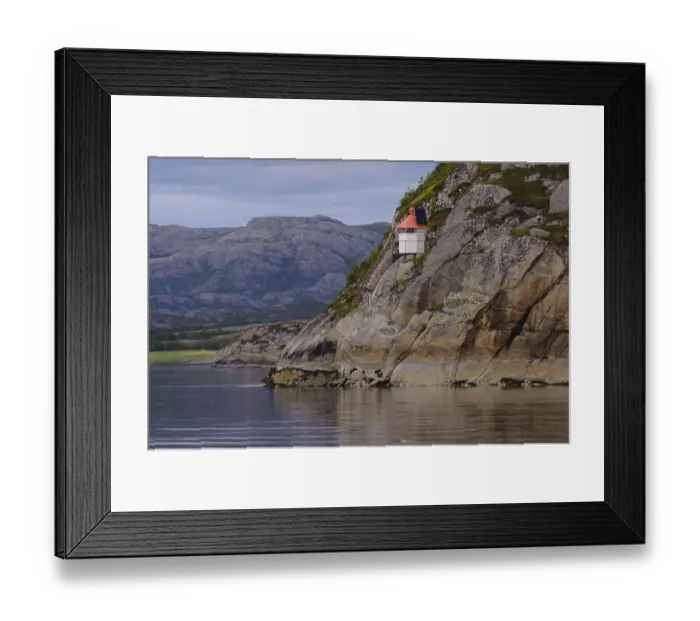 Framed Print : Lighthouse, Lauvsnes, North Trondelag, Norway