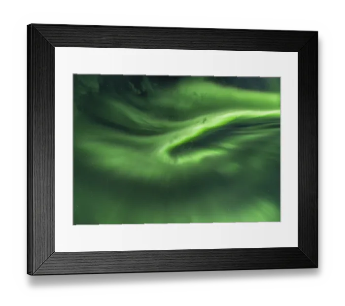 Framed Print : Northern lights in front of a starry sky Framed Print : Northern lights in front of a starry sky