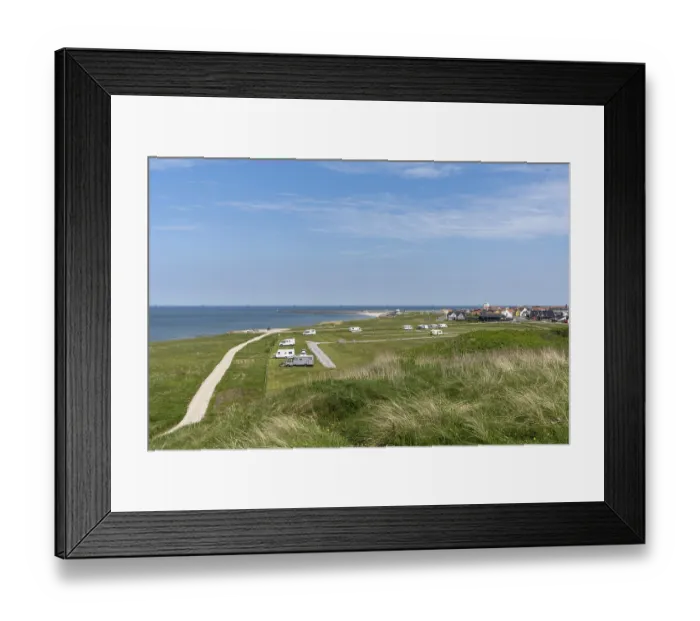 Framed Print : Hirtshals, Denmark - 4 June, 2021: picturesque campground and RV park on the shores of North Jutland near Hirtshals Framed Print : Hirtshals, Denmark - 4 June, 2021: picturesque campground and RV park on the shores of North Jutland near Hirtshals
