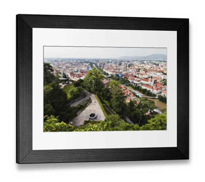 Framed Print : View of Graz, Styria, Austria, Europe Framed Print : View of Graz, Styria, Austria, Europe