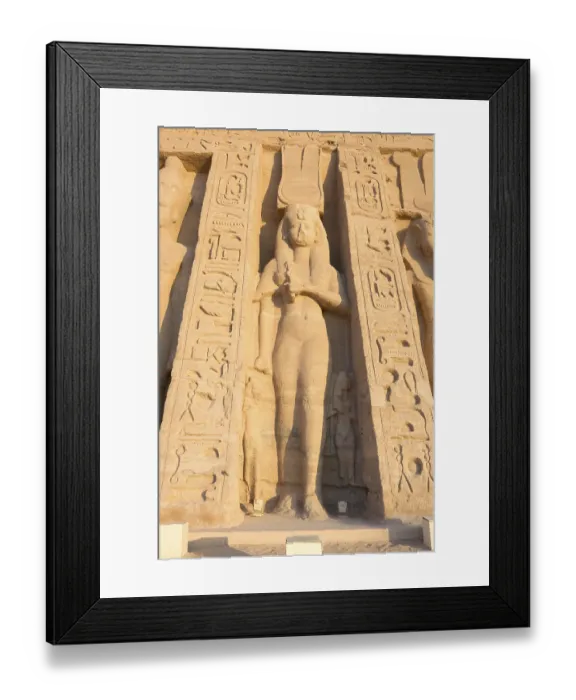 Framed Print : Colossal statue at Hathor temple of queen Nefertari