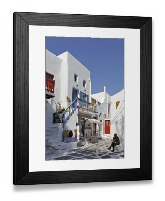 Framed Print : Chora (old town), Myconos, Greece