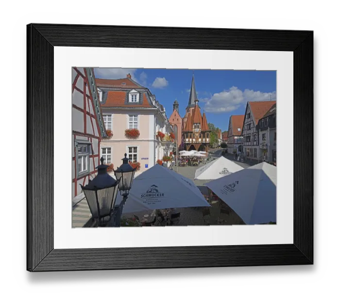 Framed Print : Historic town hall, market square
