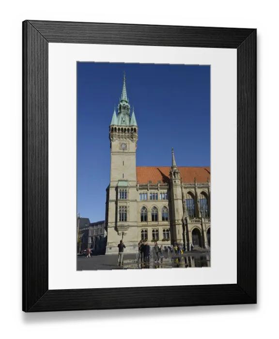 Framed Print : City Hall, Platz der Deutschen Einheit Framed Print : City Hall, Platz der Deutschen Einheit