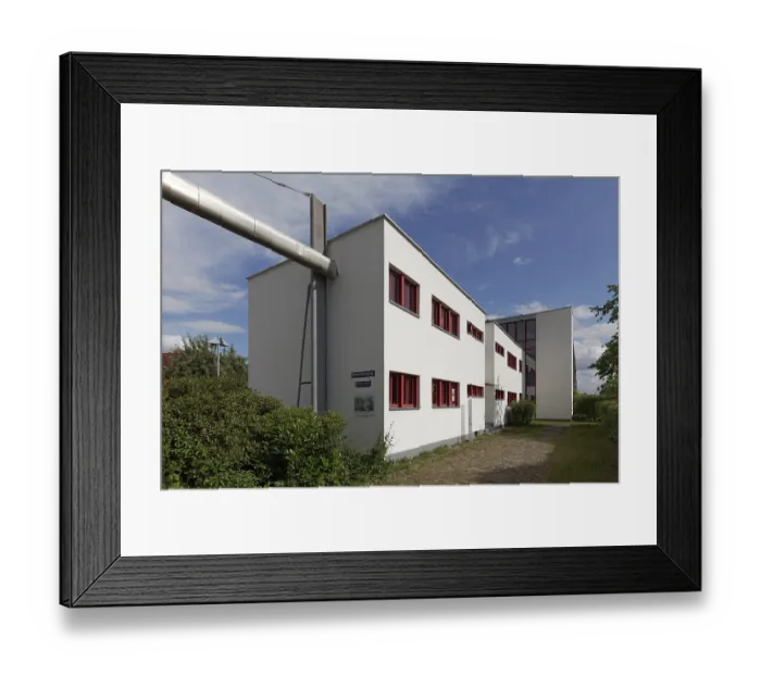 Framed Print : Otto Haesler Museum, Bauhaus architecture
