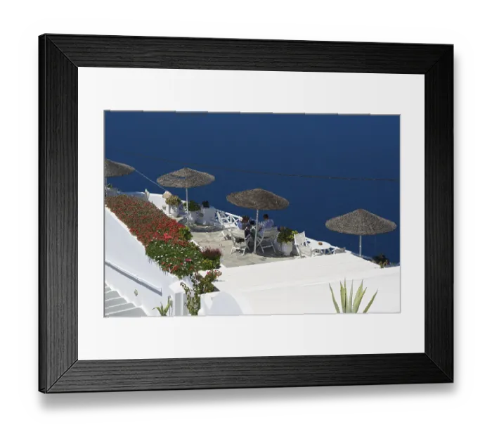 Framed Print : Hotel in Firostefani, Santorini, Cyclades, Greece Framed Print : Hotel in Firostefani, Santorini, Cyclades, Greece