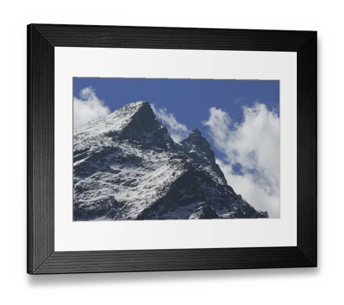 Framed Print : Clouds creeping over a peak of the Langtang Himal Framed Print : Clouds creeping over a peak of the Langtang Himal