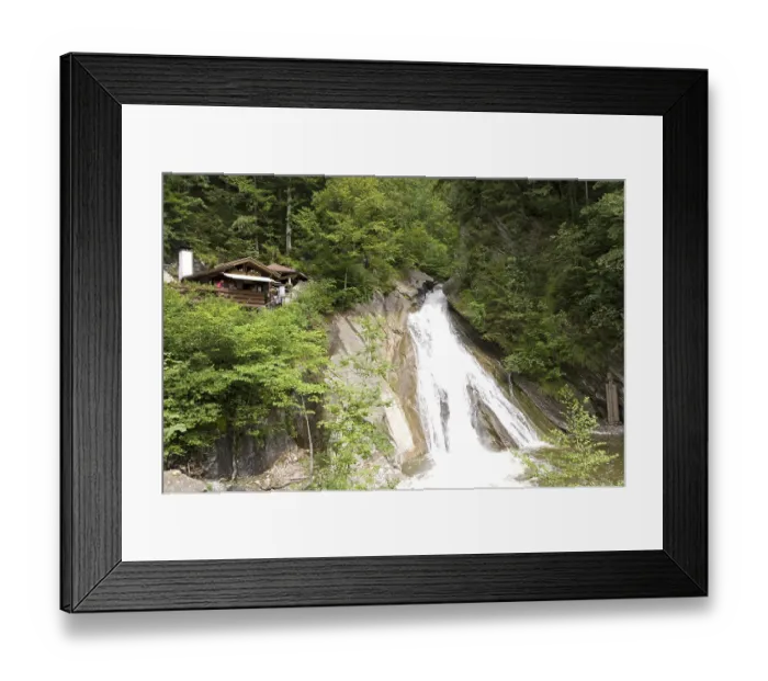 Framed Print : Mountain creek starzlachklamm in oberallgau