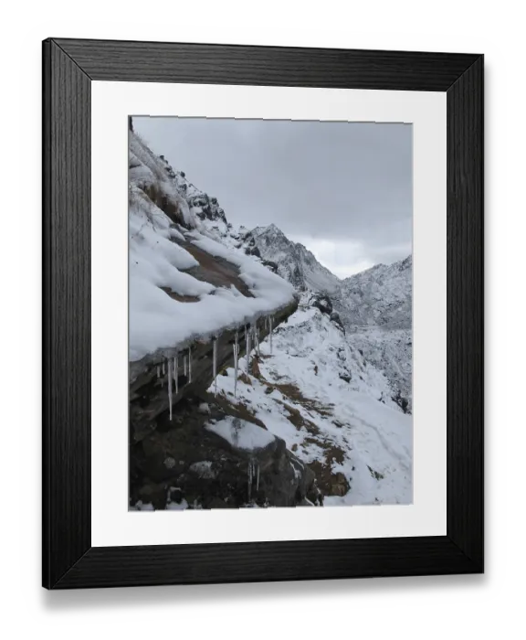 Framed Print : Icicles on the way to Gosainkund