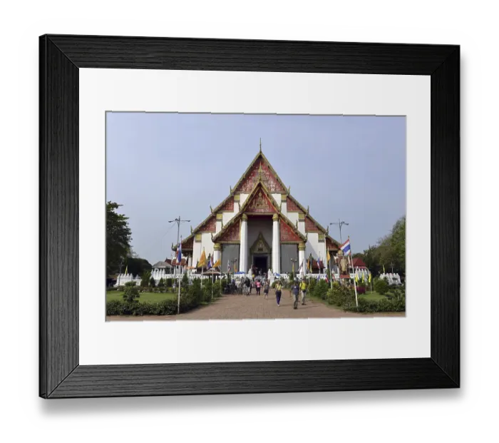 Framed Print : Wat Mongkol Borpith Temple, Ayutthaya, Thailand