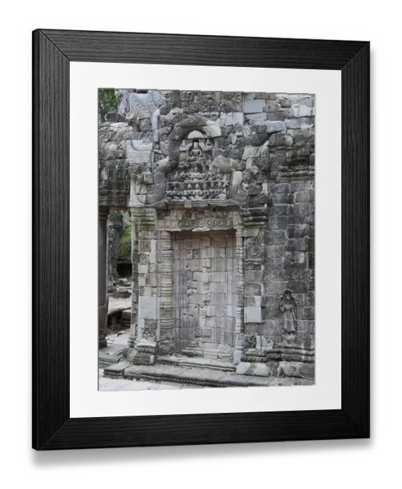 Framed Print : Ruins at Ta Prohm Temple, Siem Reap Province