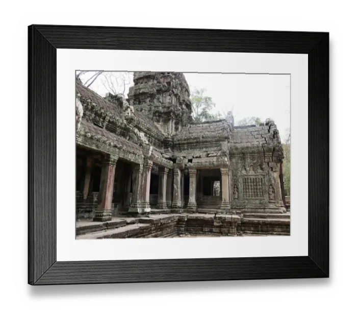 Framed Print : Ruins at Ta Prohm Temple, Siem Reap Province