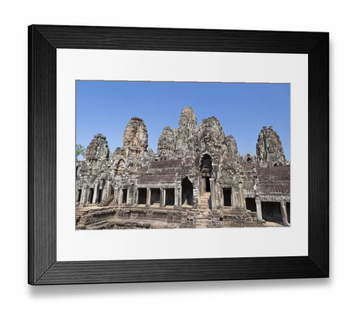 Framed Print : The Bayon temple, Angkor Thom, Angkor Framed Print : The Bayon temple, Angkor Thom, Angkor