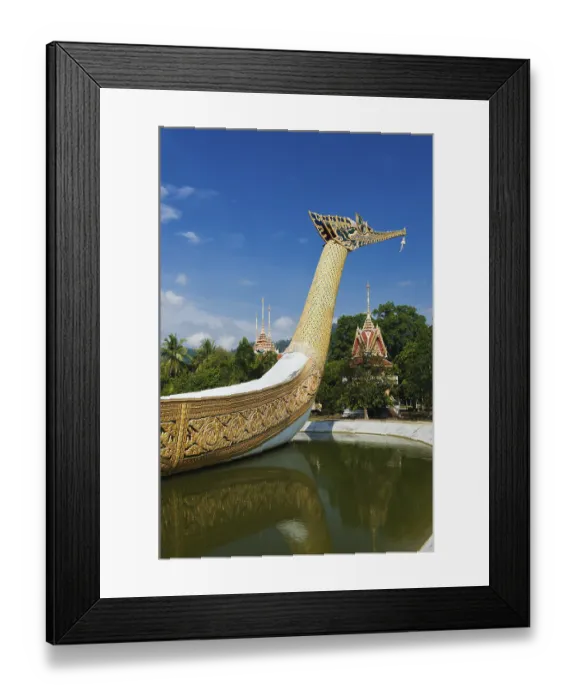 Framed Print : Decorated bow in front of a Buddhist temple Framed Print : Decorated bow in front of a Buddhist temple