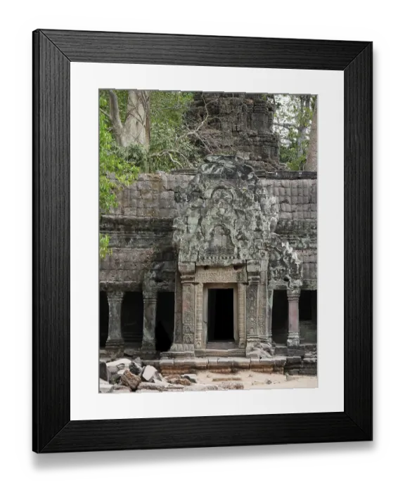 Framed Print : Ruins at Ta Prohm Temple, Siem Reap Province