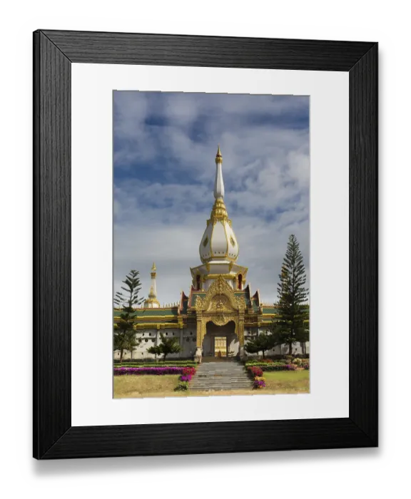 Framed Print : Entrance to Phra Maha Chedi Chai Mongkhon Pagoda