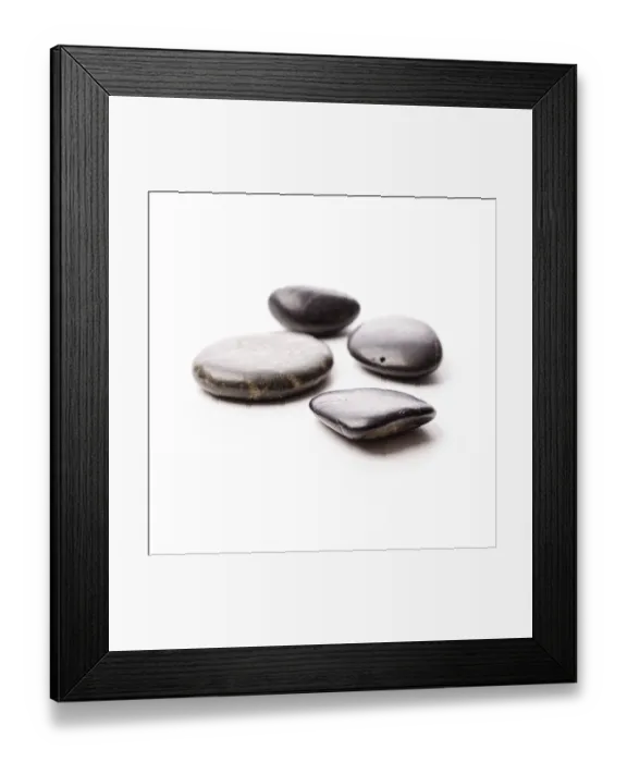 Framed Print : Hot stones on a white background Framed Print : Hot stones on a white background