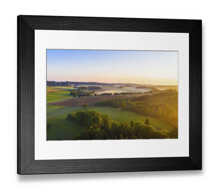Framed Print : Cultural landscape in the morning light Framed Print : Cultural landscape in the morning light